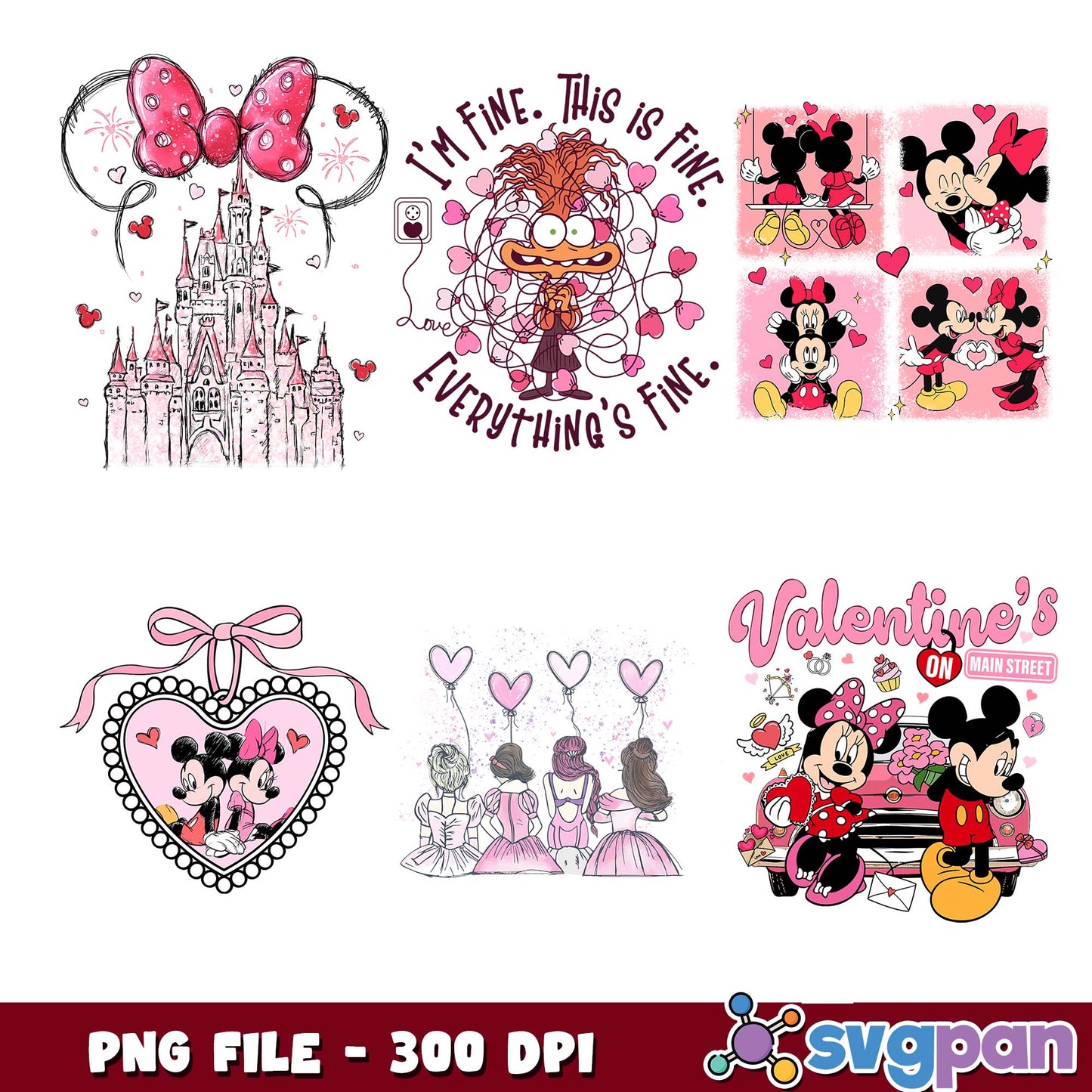 Love is mess im fine png bundle