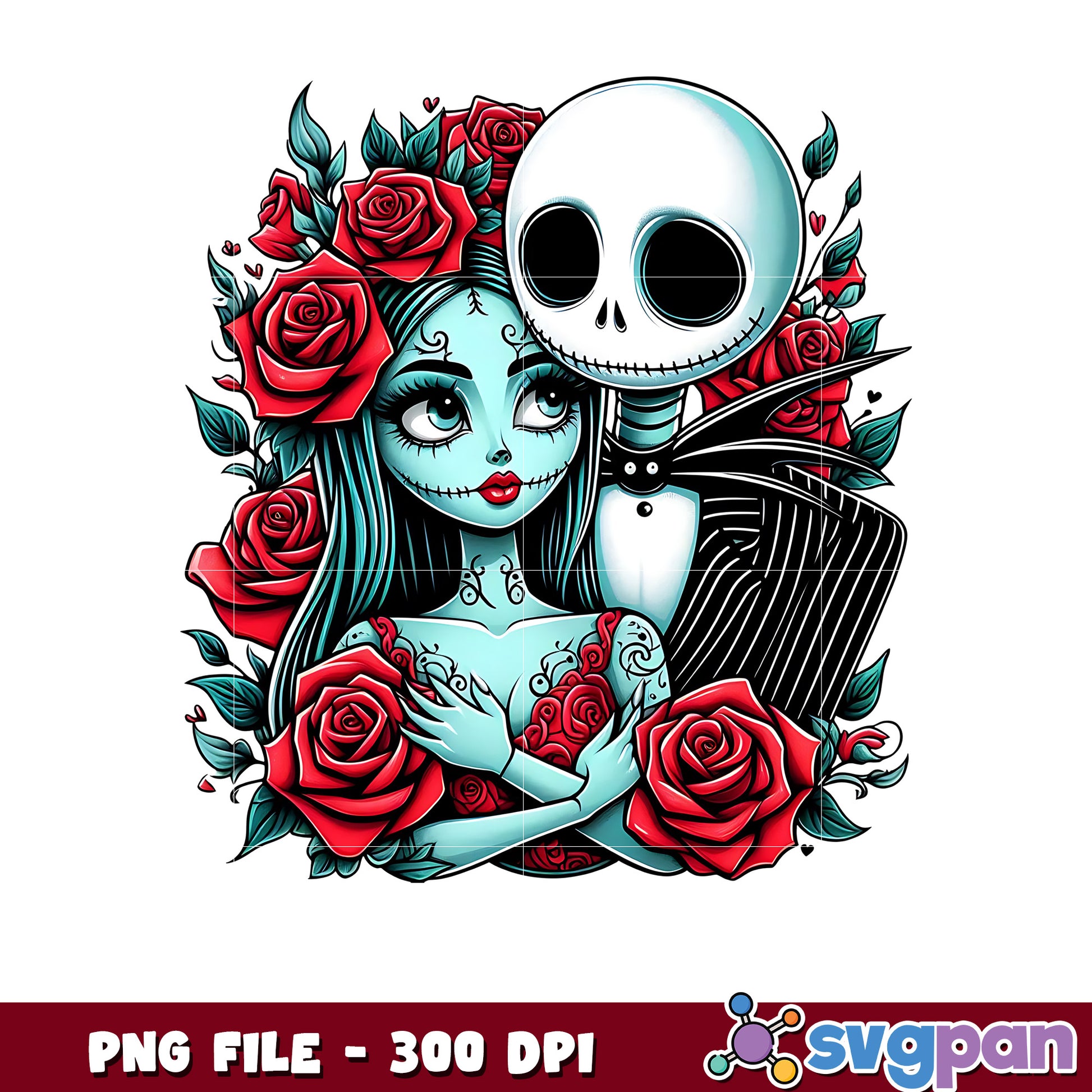 Lovely jack and wife png, spooky halloween png, halloween candy png