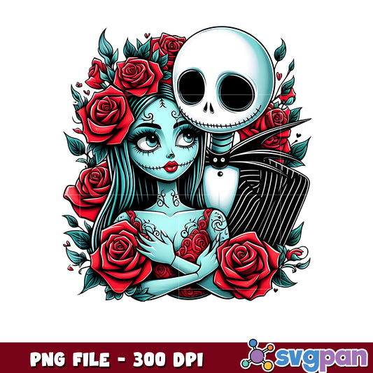 Lovely jack and wife png, spooky halloween png, halloween candy png