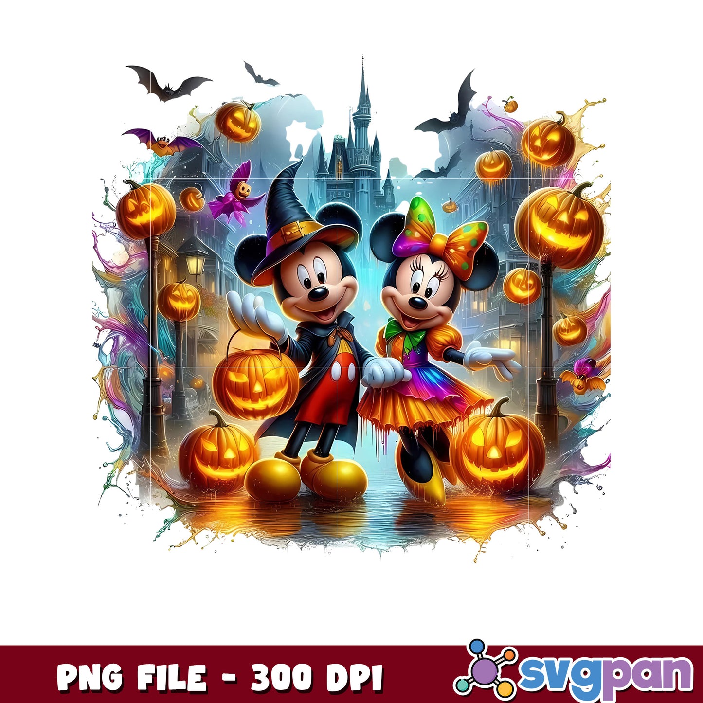 Lovely mickey and minnie png, halloween movies​ png, halloween cartoons png