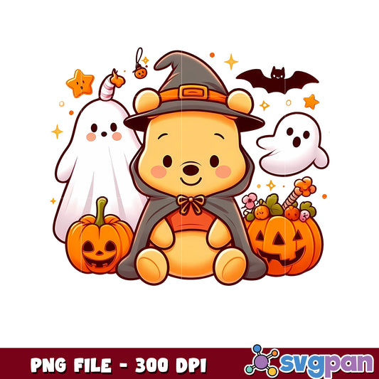 Lovely pooh png, halloween decorations png, halloween costumes png