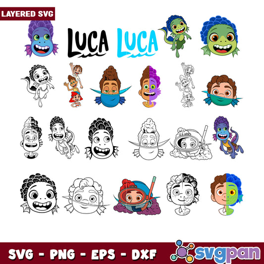 Luca SVG Bundle Layered Cut Files