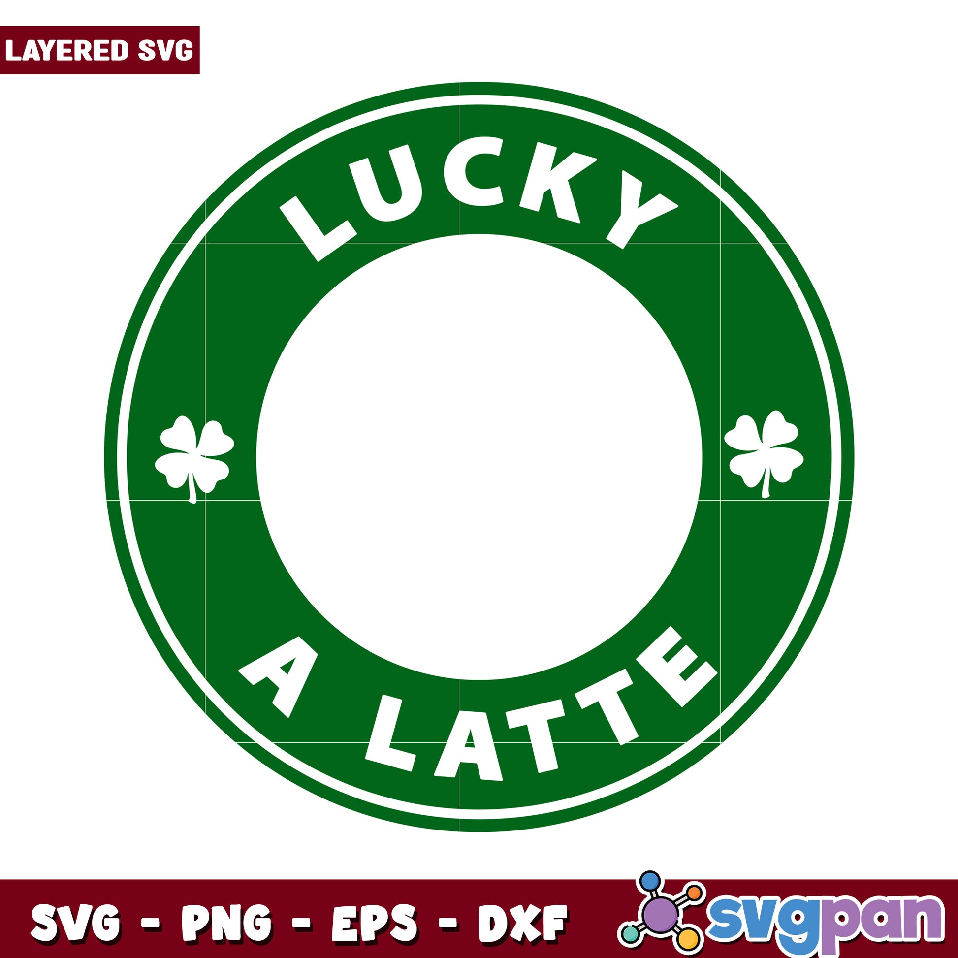 Lucky A Latte SVG Design, Perfect for St. Patrick's Day Crafts