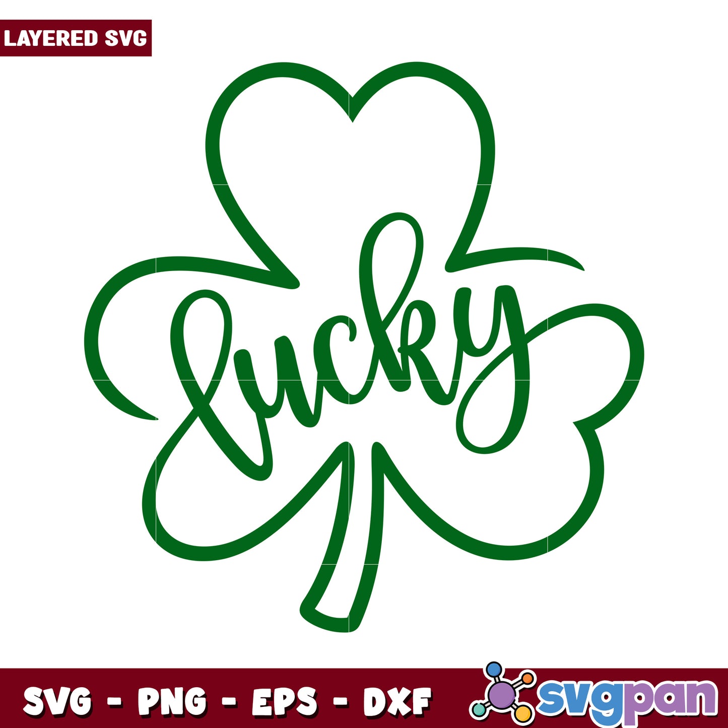 Lucky Clover SVG Design, Perfect for St. Patrick's Day Crafts