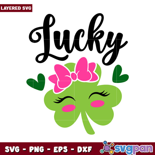 Lucky Clover SVG Design, perfect for crafting and DIY projects