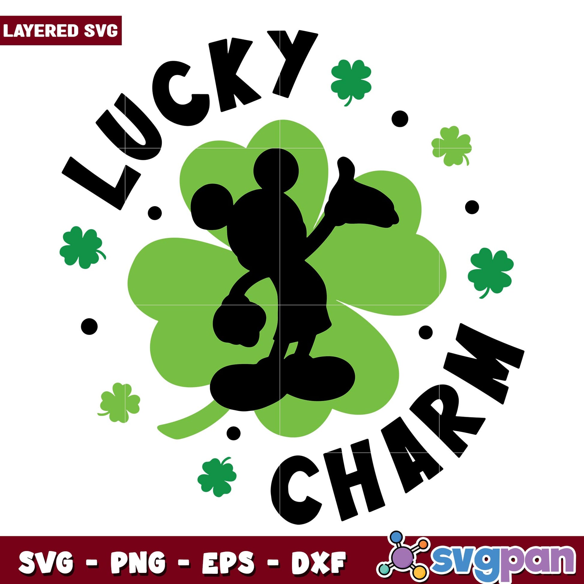 Lucky Charm St. Patrick's Day svg, Disney characters svg, Digital Download
