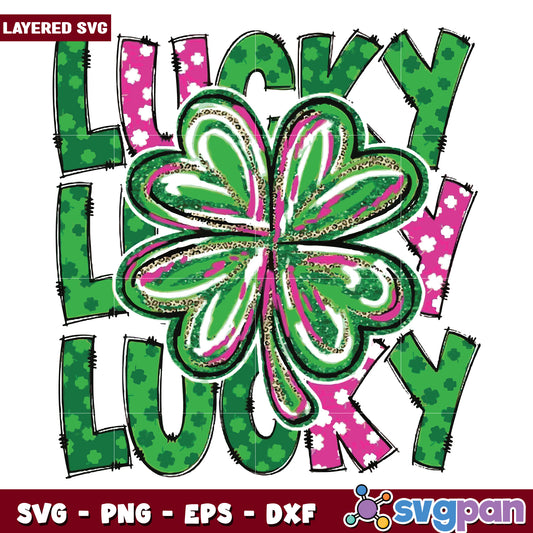 Lucky four leaf clover svg, four leaf clover svg
