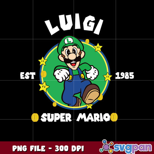 Luigi est 1985 png, mario and luigi png, super mario games png