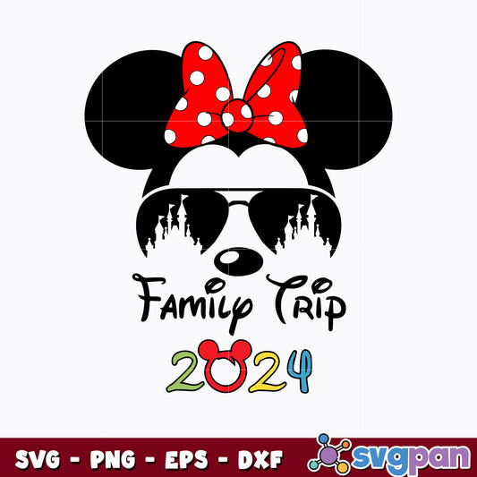Minnie glasses family trip 2024 disney svg