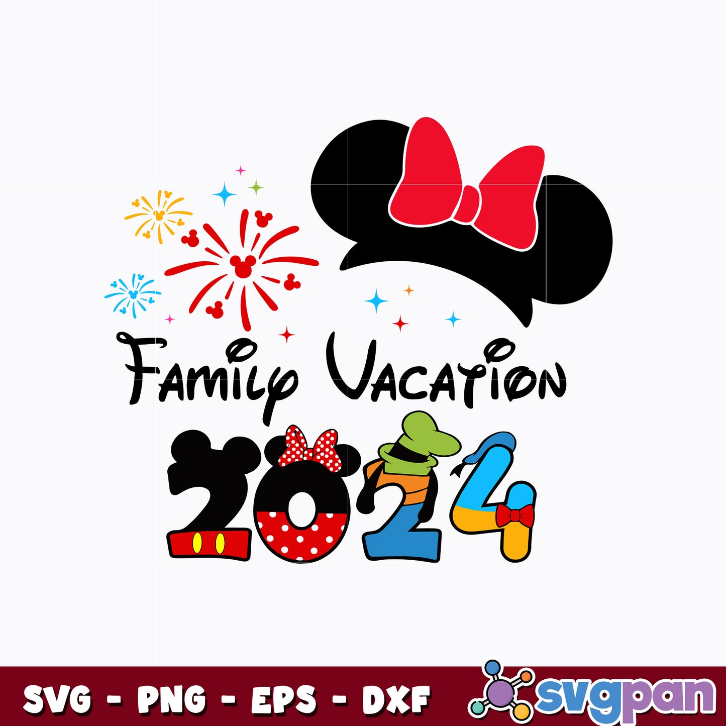 Minnie family vacation 2024 disney svg