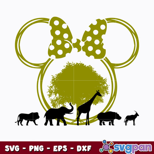 Minnie animal kingdom disney svg