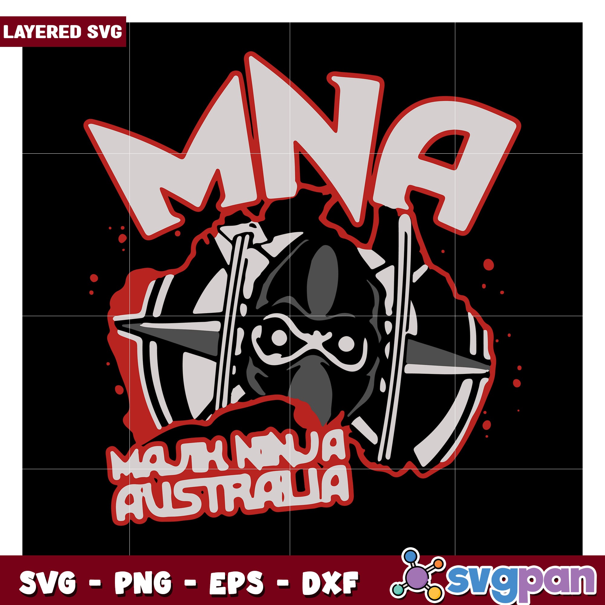 MNA Mouth Ninja Australia SVG Design, Perfect for Creative Projects ...