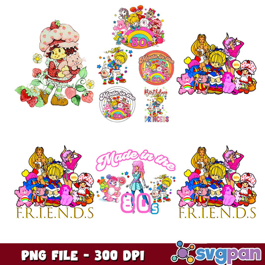 Made in the 80s png bundle