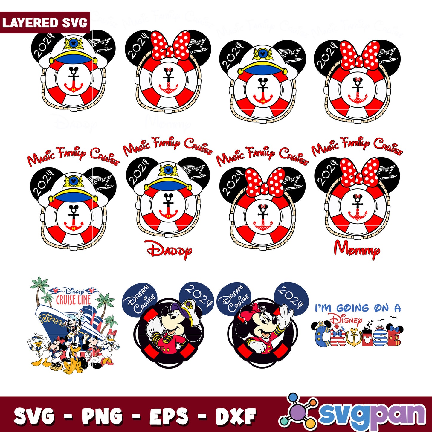 Magic Family Cruise 2024 SVG Bundle for Crafters
