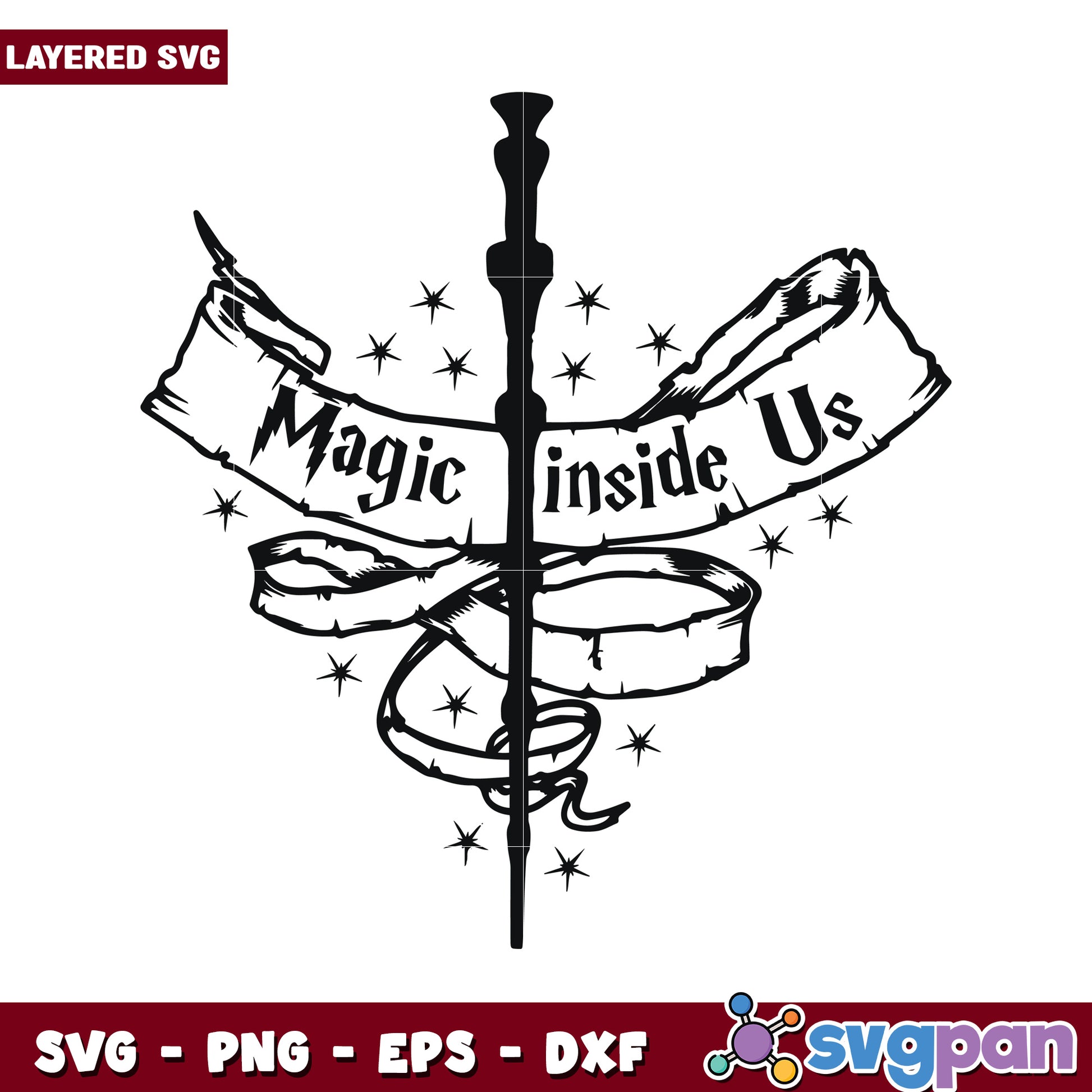 Magic Inside Us Layered SVG Design for Creative Projects, Perfect for DIY Craft Enthusiasts