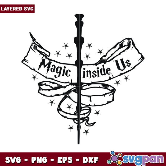 Magic Inside Us Layered SVG Design for Creative Projects, Perfect for DIY Craft Enthusiasts