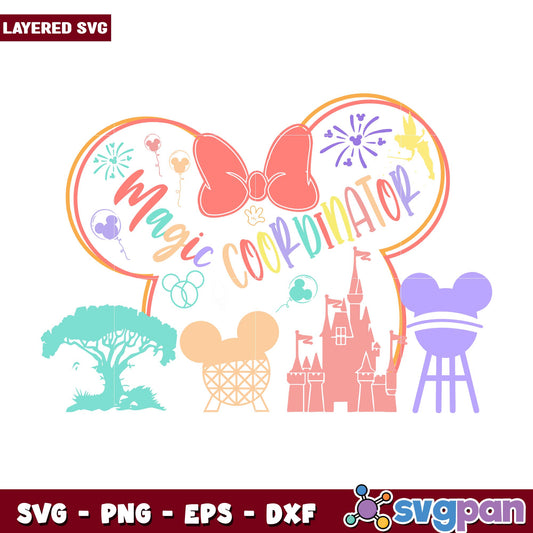 Magic Coordinator  svg, Disney characters svg, Digital Download 