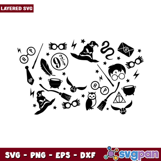 Magical Elements SVG Design for Crafting Projects, Perfect for Fans