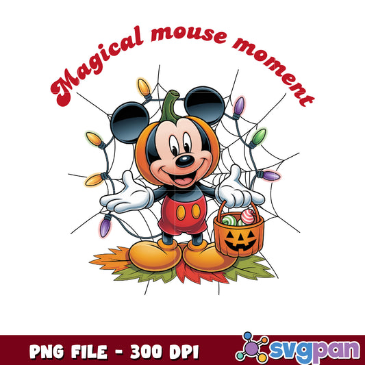 Magical mouse moment png, spooky halloween png, happy halloween png