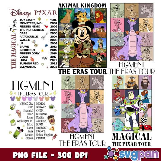 Magical the pixar tour png bundle