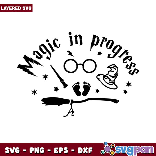 Magic in progress design for creative projects, perfect for DIY crafts