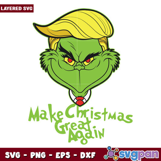 Make christmas great again svg, grinch svg, grinch meme svg