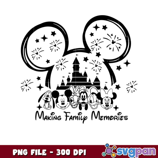 Making family memories png, disney characters png, disney cartoon png
