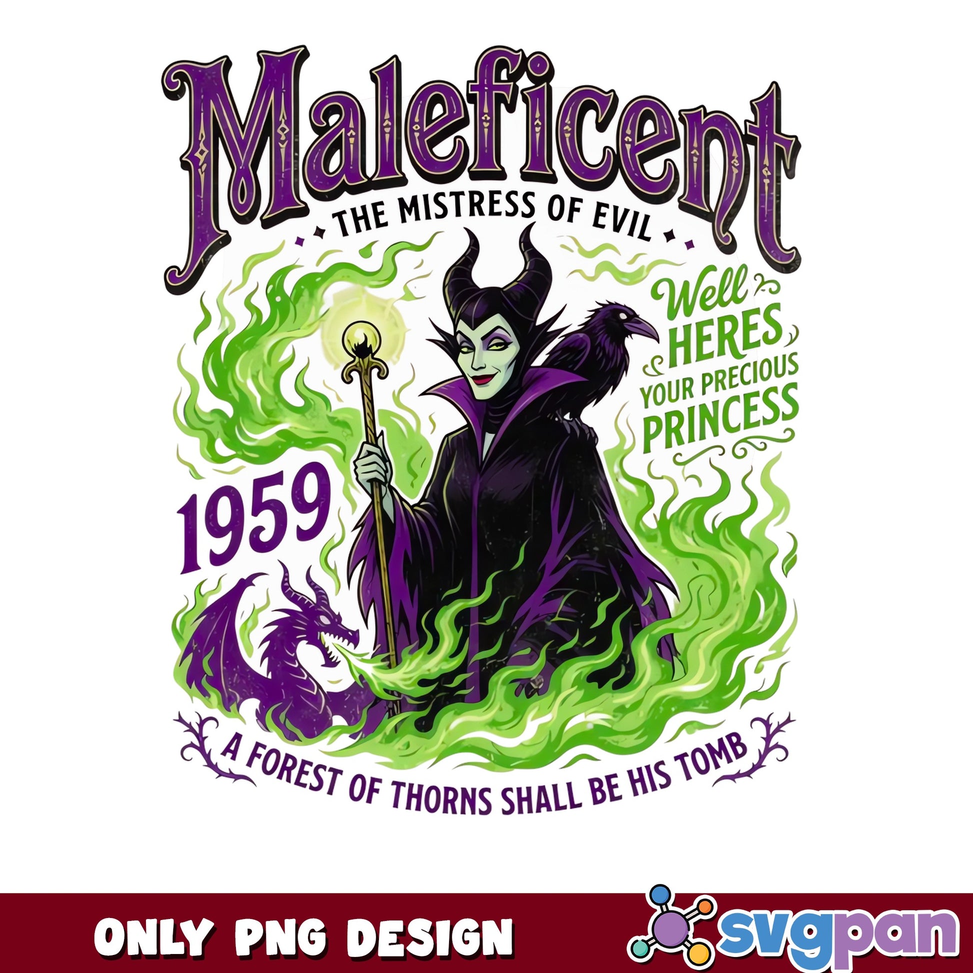 Maleficent Mistress Of Evil PNG, Disney Villain 1959, Sleeping Beauty