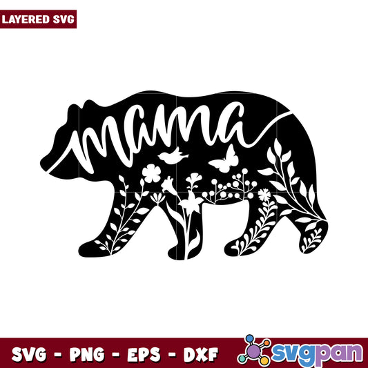 Mama Bear SVG Design for Crafting Projects, Perfect for DIY Gifts