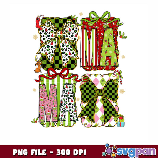 Mama Grinch png, christmnas toys png, christmas mama png