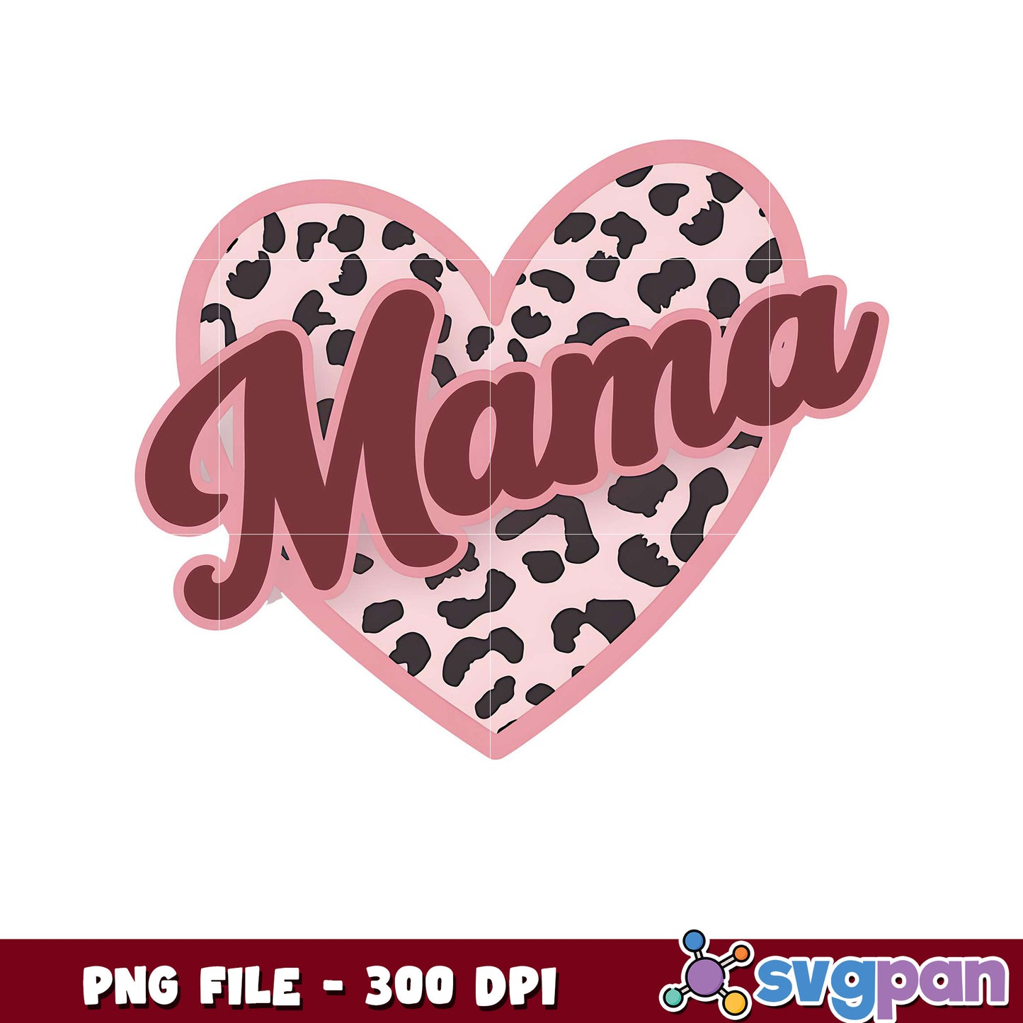 Mama Heart PNG Design for Moms, High Quality and Stylish