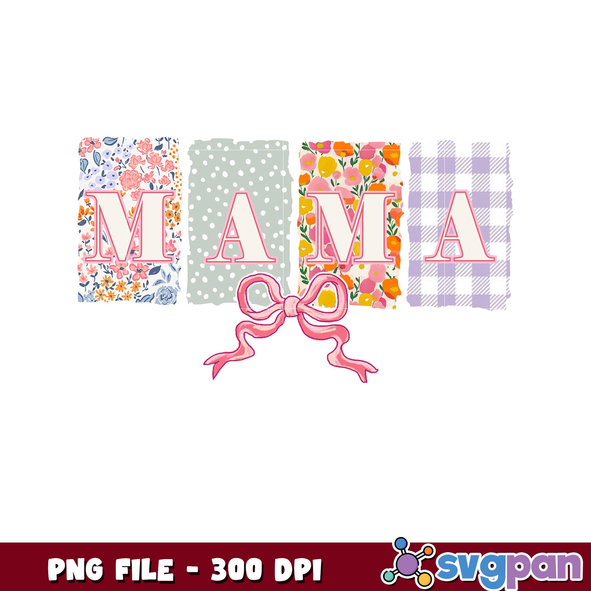 Mama PNG Floral Design 300 DPI Instant Download