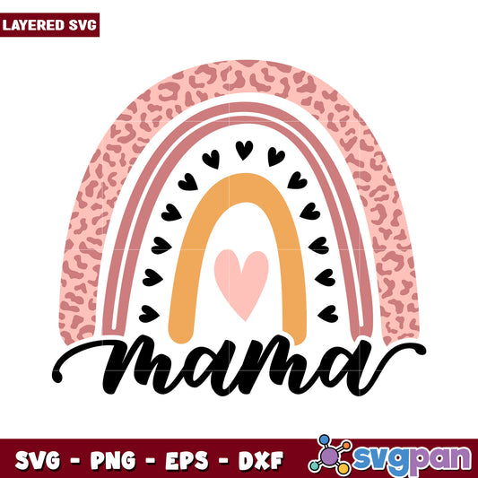 Mama Rainbow SVG Design, perfect for crafting projects and gifts