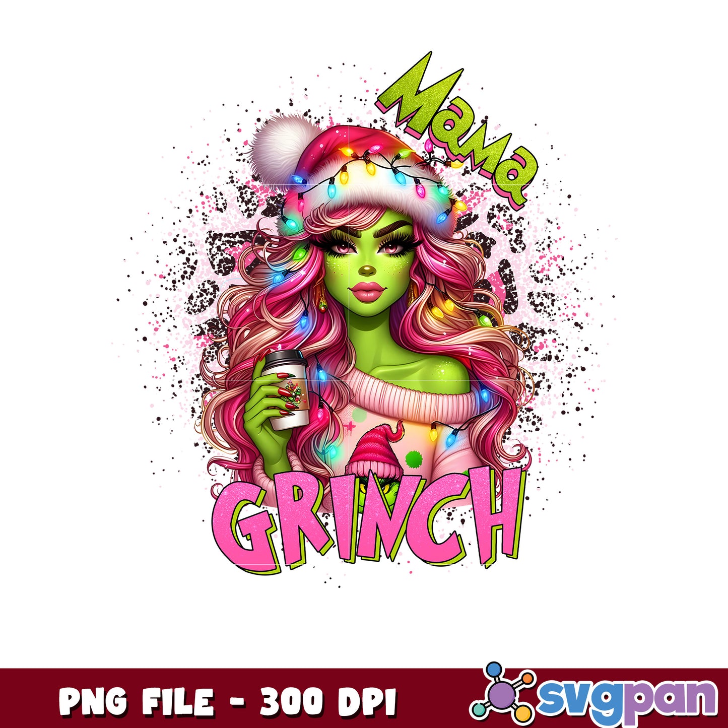 Mama girl grinch png, happy grinch png, grinch cookies ​png
