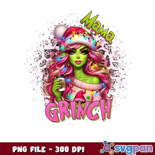 Mama girl grinch png, happy grinch png, grinch cookies ​png