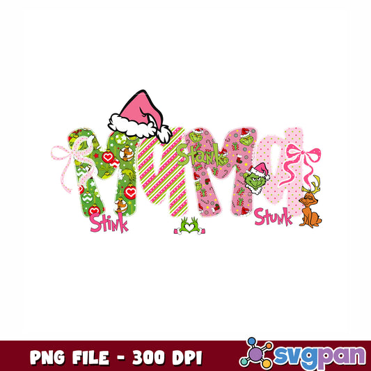 Mama text png, christmnas music png, christmas text png
