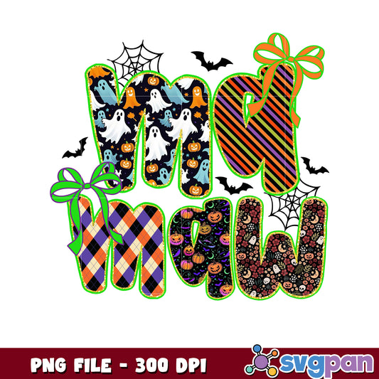 Mamaw helloween design png, trick or treat png, halloween cartoon ​png