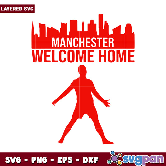 Manchester Welcome Home Design, perfect for SVG projects and crafts