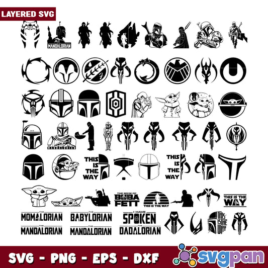 Mandalorian Bundle SVG Designs for Crafting Fun