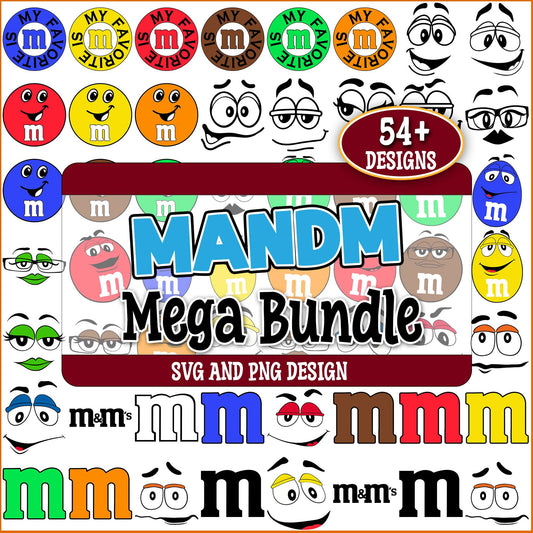 M and m svg bundle
