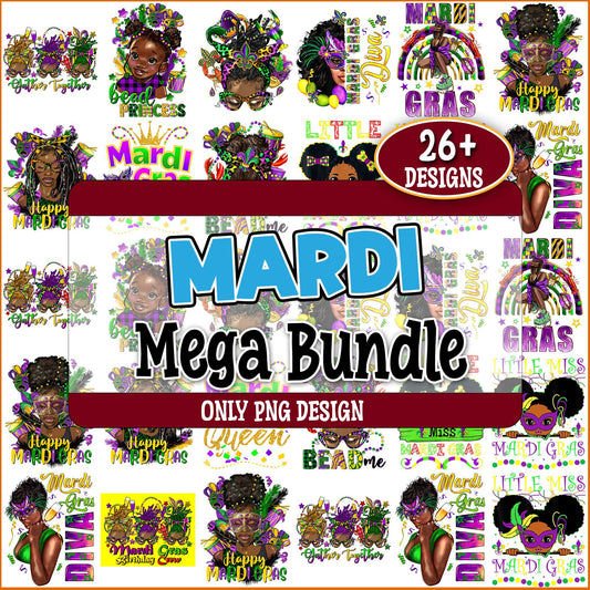 Mardi gras art png bundle