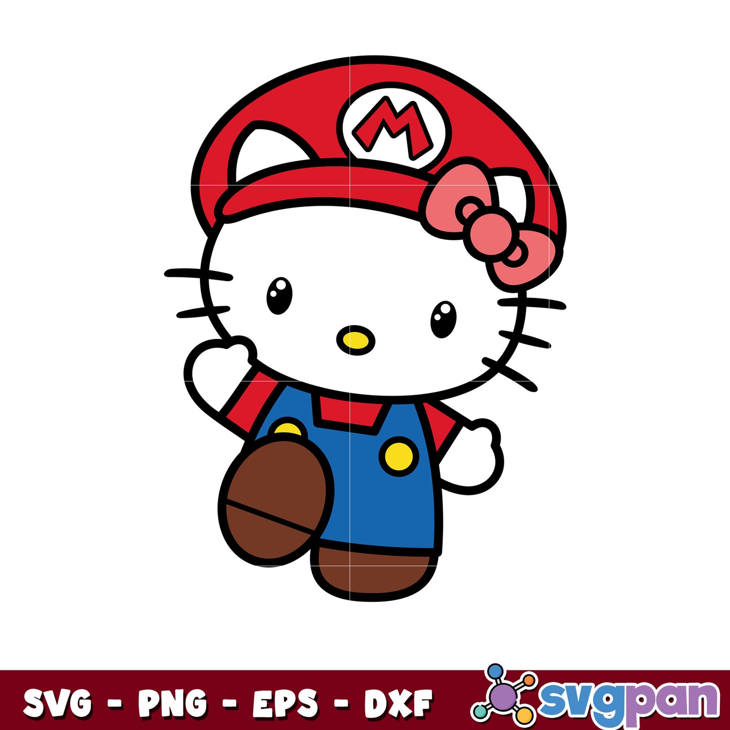 Mario Hello Kitty svg, hello kitty svg, sanrio cartoons svg