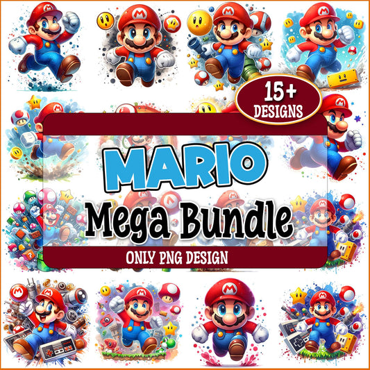 Mario colorful image png bundle