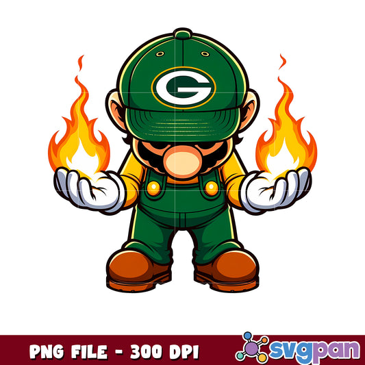 Mario green bay packers  design png, national league football png, nfl team png