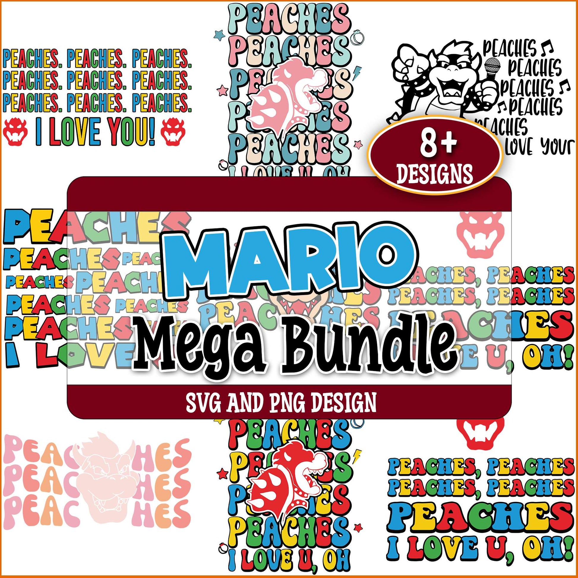 Mario in love svg bundle