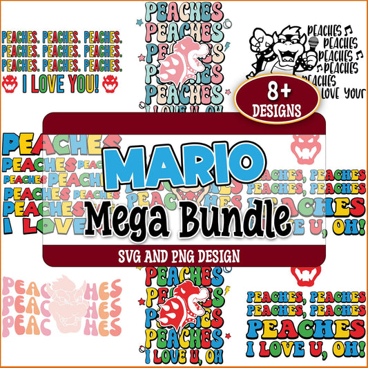 Mario in love svg bundle