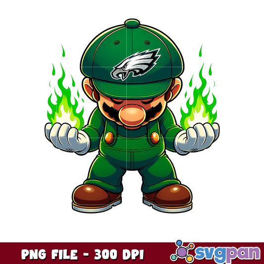 Mario philadelphia eagles design png, national league football png, nfl team png