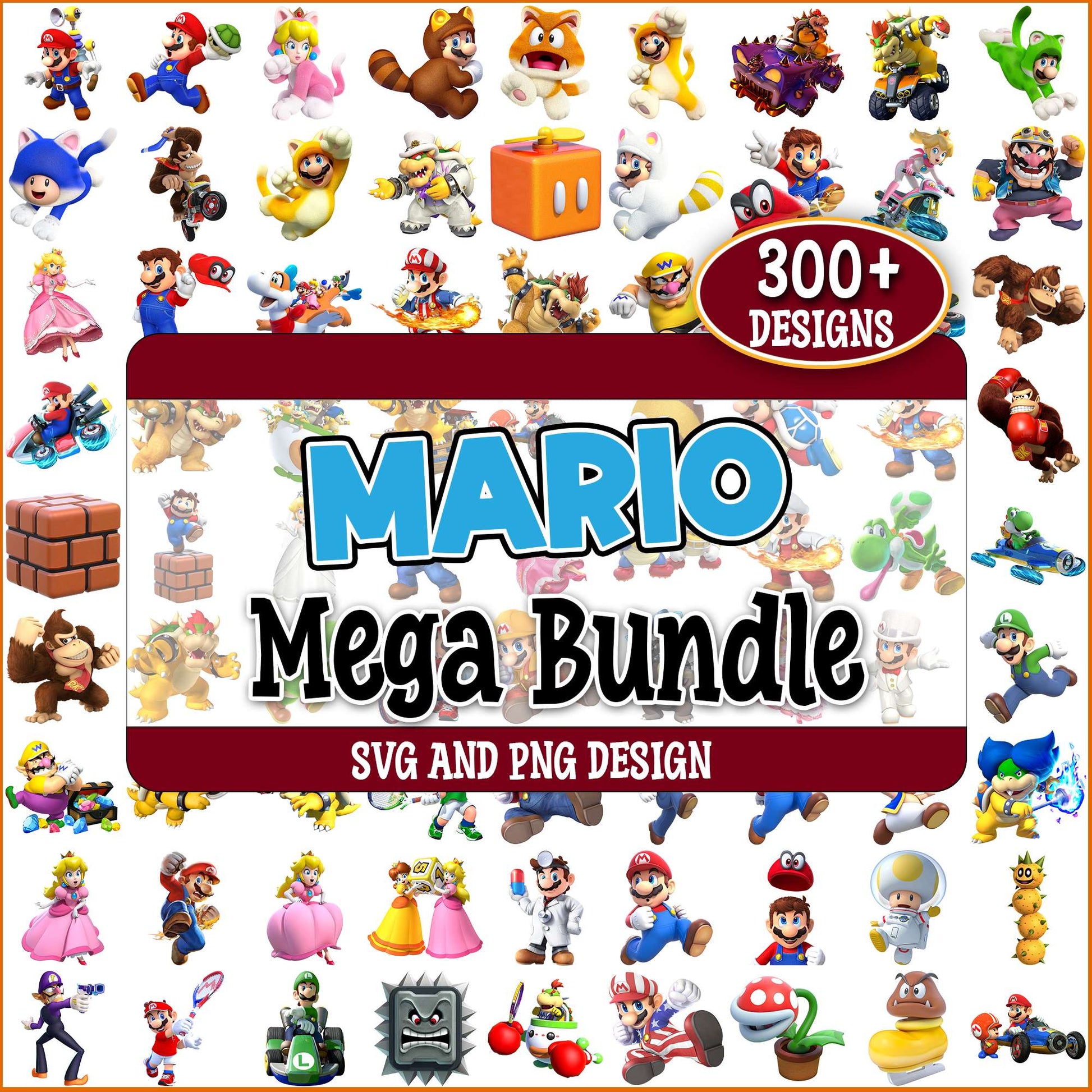 Mario poses svg bundle