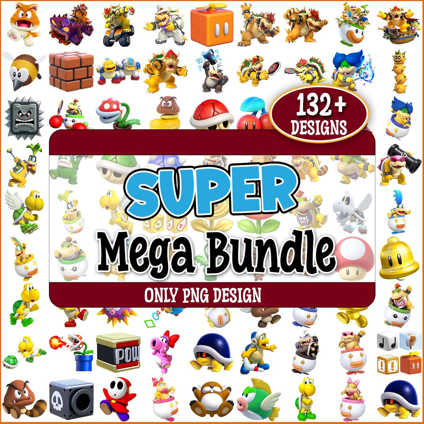 Mario stuff set png bundle