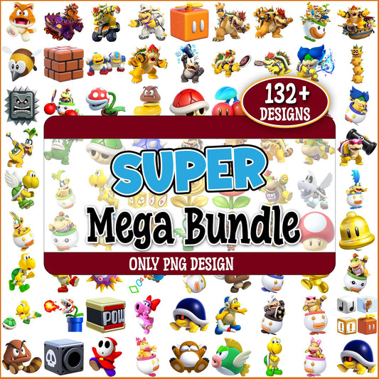 Mario stuff set png bundle